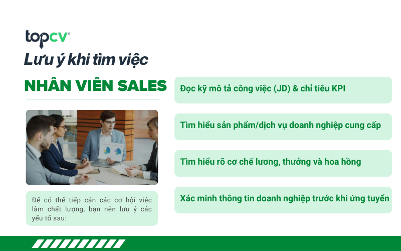 Những lưu ý khi tìm việc Nhân viên kinh doanh